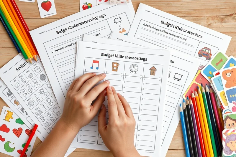 budget kindergarten worksheets by age grade — Budget Kindergarten Worksheets By Age Grade (the finished result)
