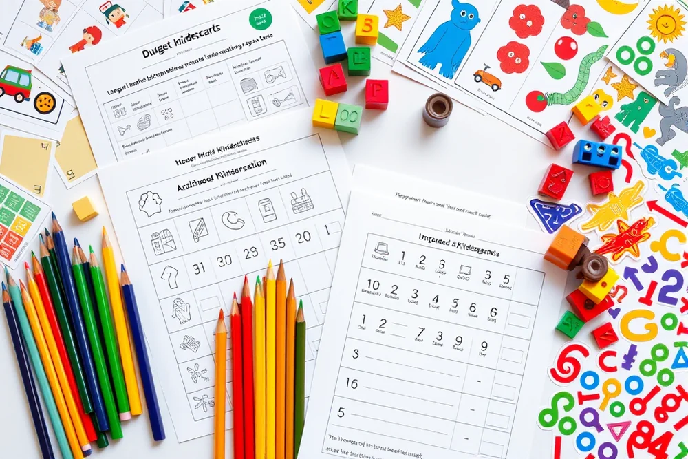 budget kindergarten worksheets — Budget Kindergarten Worksheets (the finished result)