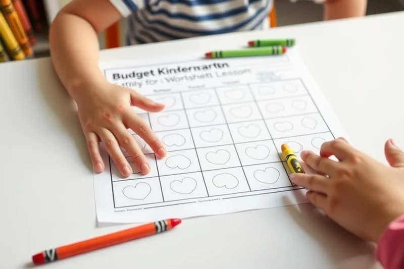 budget kindergarten worksheets lesson — Budget Kindergarten Worksheets Lesson (step by step)