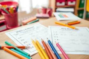 Easy Addition Worksheets For Kindergarten