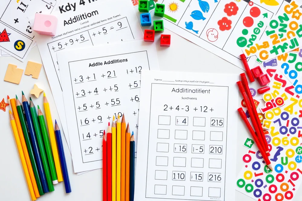 easy addition worksheets for kindergarten — Easy Addition Worksheets For Kindergarten (the finished result)