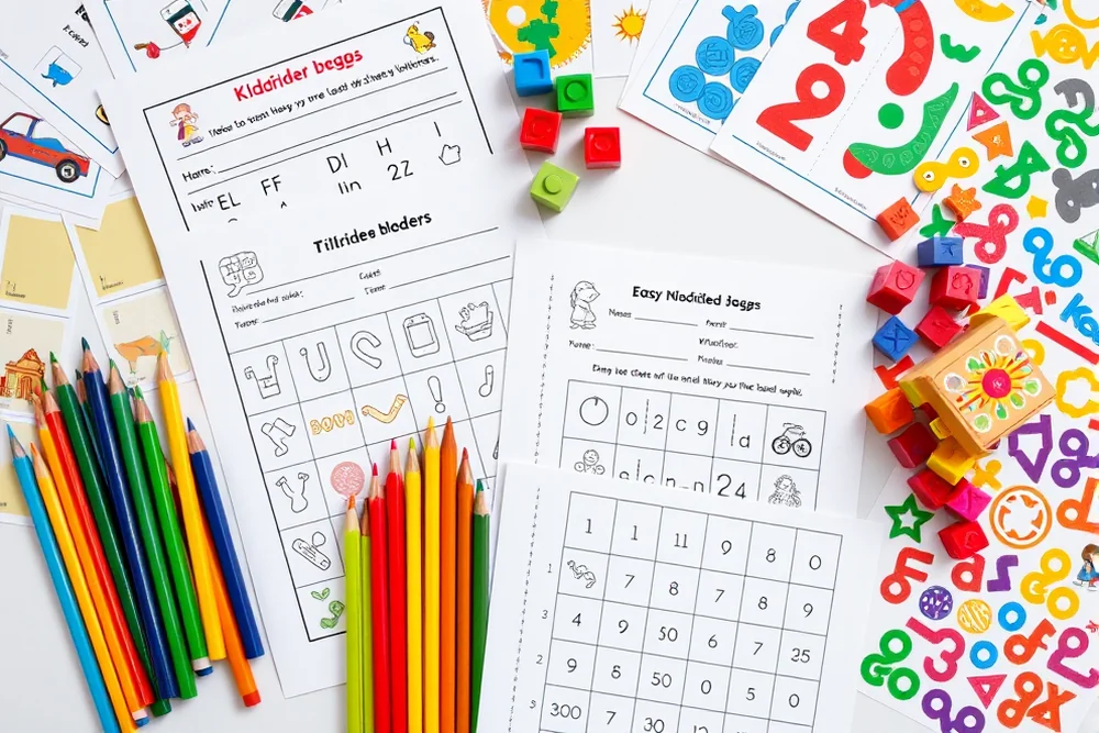 easy kindergarten worksheets — Easy Kindergarten Worksheets (the finished result)