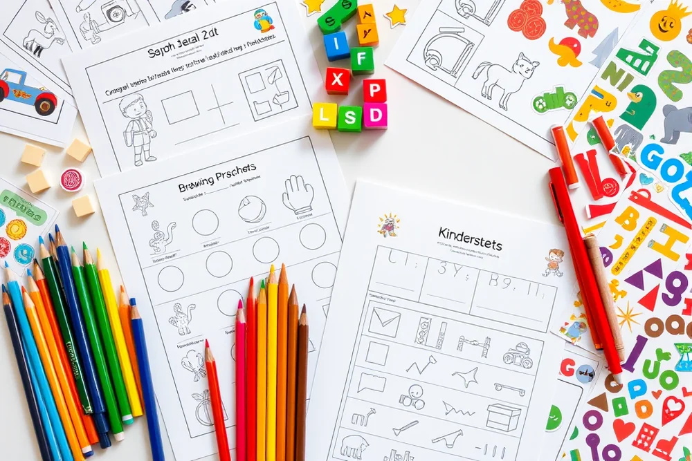 essential kindergarten drawing worksheets — Essential Kindergarten Drawing Worksheets (the finished result)