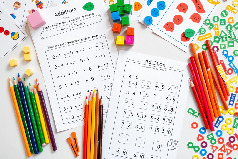 small kindergarten addition worksheets — Small Kindergarten Addition Worksheets (the finished result)