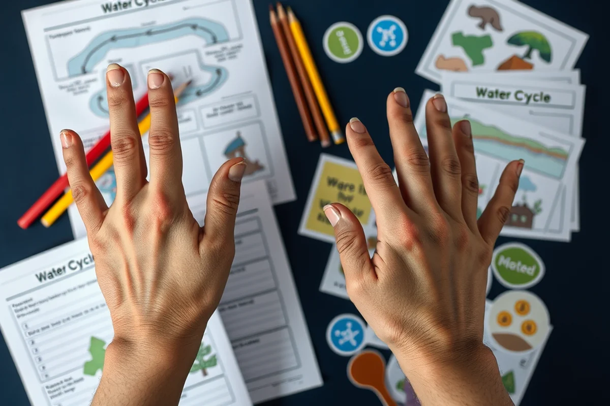 water cycle worksheet — Water Cycle Worksheet (the finished result)