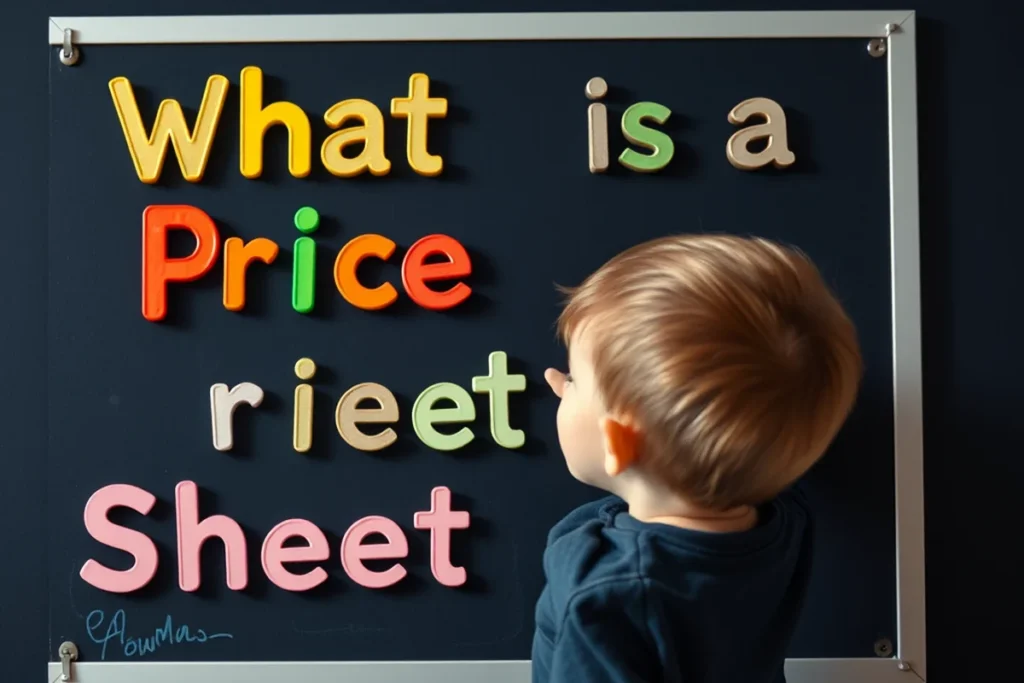 What Is A Price Sheet