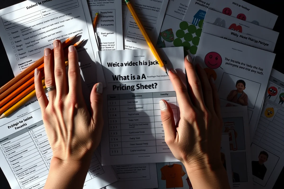 what is a pricing sheet — What Is A Pricing Sheet (the finished result)