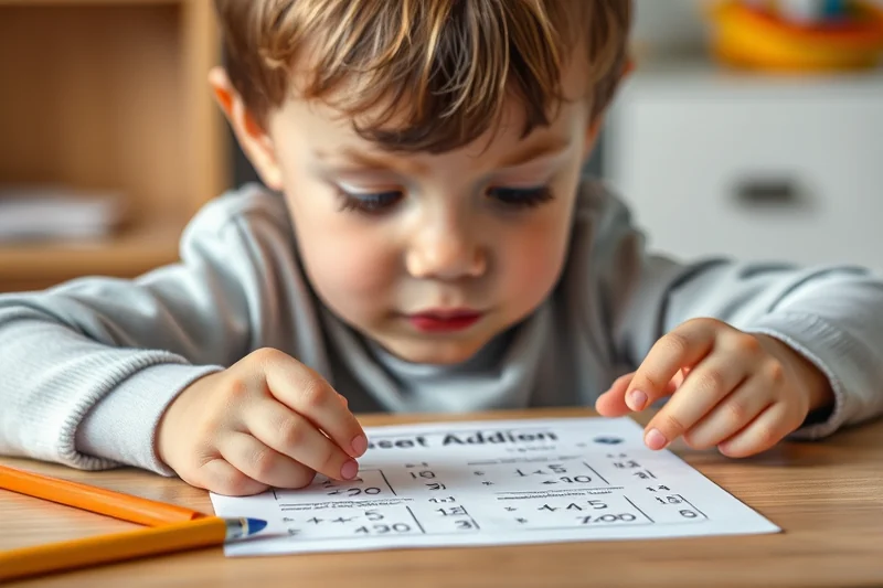 fast kindergarten addition worksheets — Fast Kindergarten Addition Worksheets (step by step)