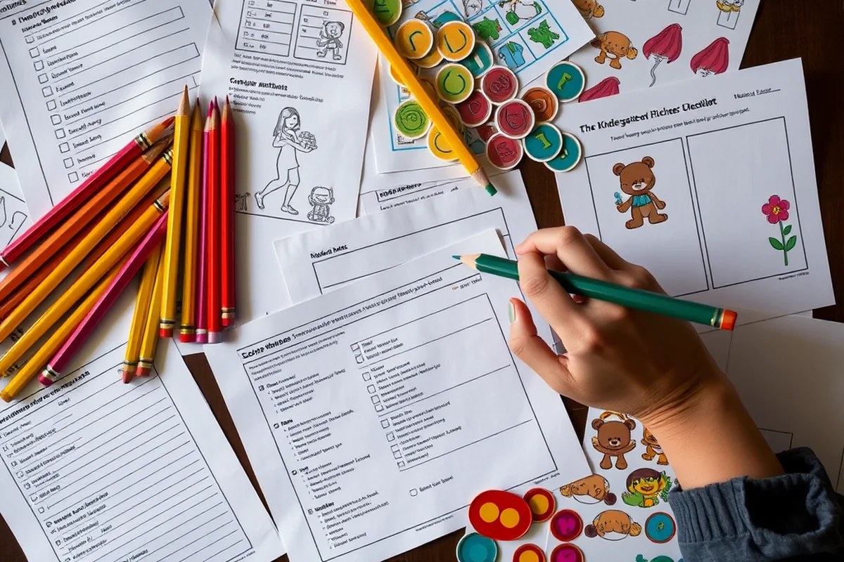 kindergarten worksheets lesson checklist — Kindergarten Worksheets Lesson Checklist (the finished result)