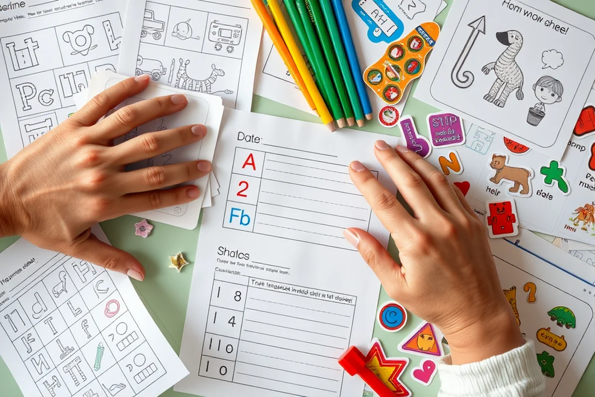 kindergarten worksheets progress examples — Kindergarten Worksheets Progress Examples (the finished result)