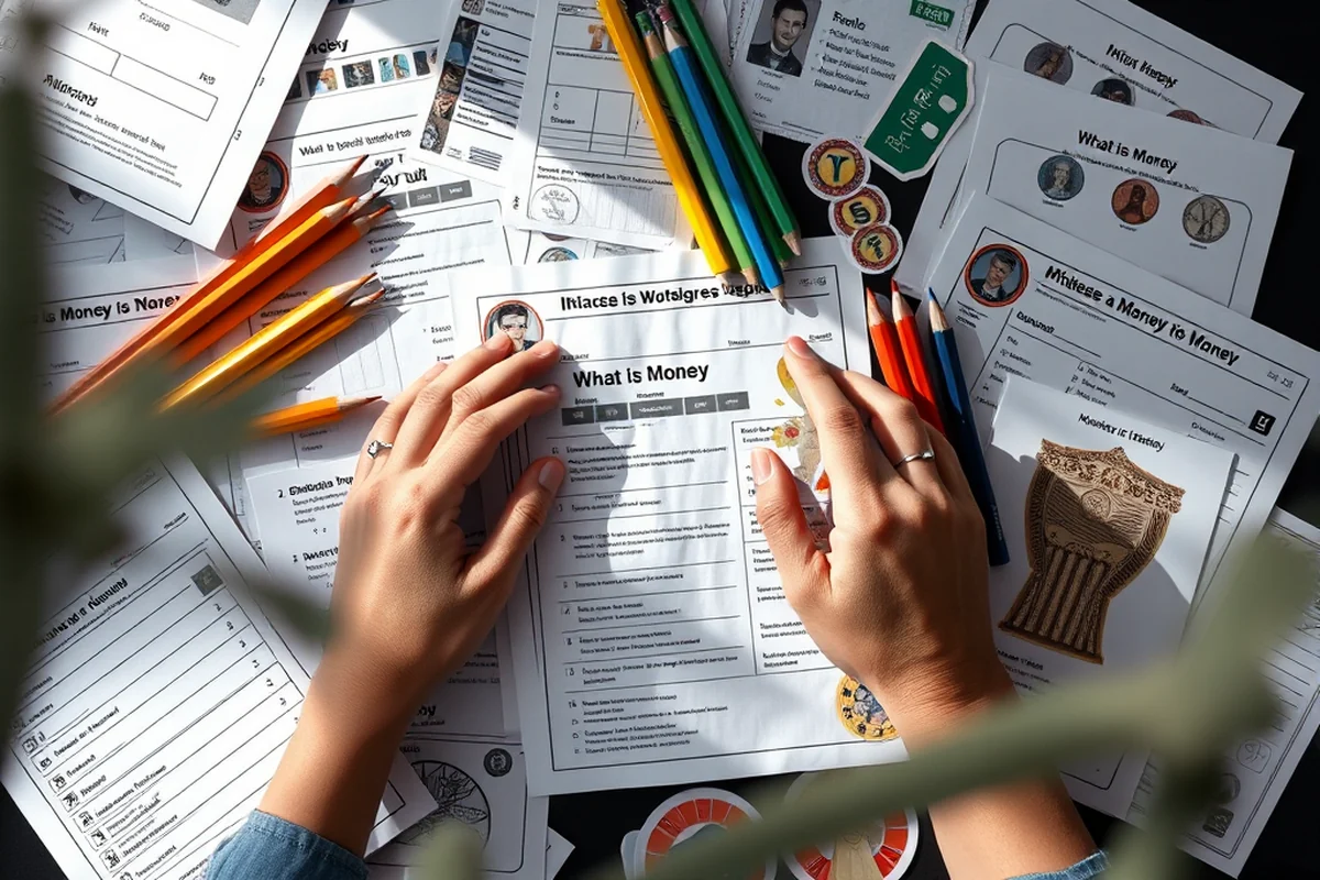 what is money worksheet — What Is Money Worksheet (the finished result)